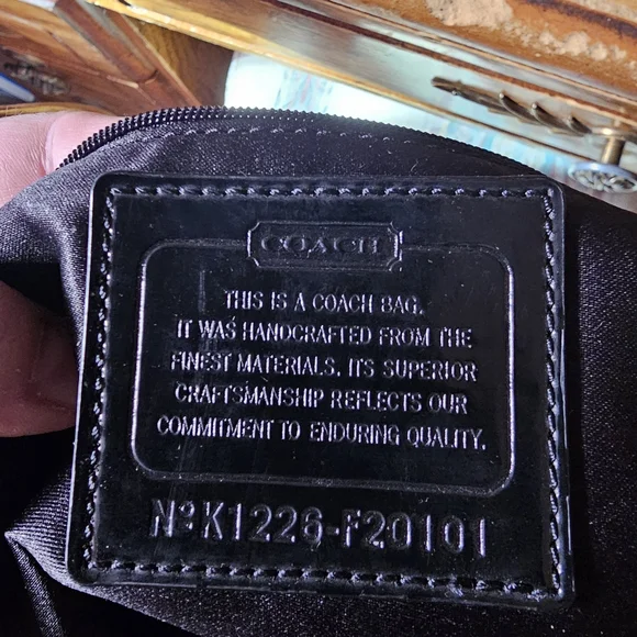 Coach Black Shoulder Bag with Heart Charms - Picture 3 of 9